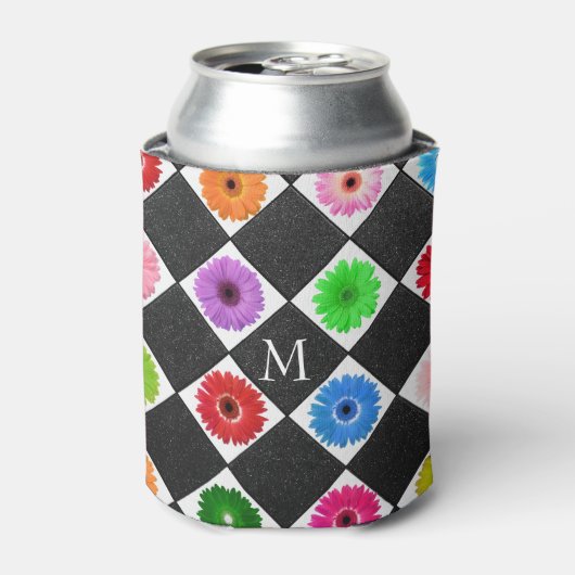 モノグラムのカラフルデイジー 缶クーラー (缶正面)