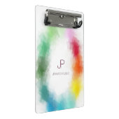 モノグラムのカラフルモダンエレガントテンプレート ミニクリップボード (アングル)