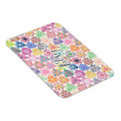 モノグラムのカラフル坊保曼荼羅の文様 マグネット (右側)