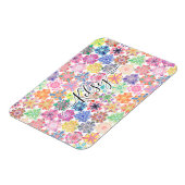 モノグラムのカラフル坊保曼荼羅の文様 マグネット (左側)