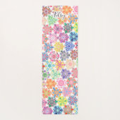 モノグラムのカラフル坊保曼荼羅の文様 ヨガマット (裏面)