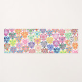 モノグラムのカラフル坊保曼荼羅の文様 ヨガマット (正面(横))