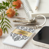 モノグラムのキーホルダー2の側面 キーホルダー (正面右)