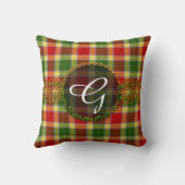 モノグラムのギブソンのタータンチェック クッション (裏面)