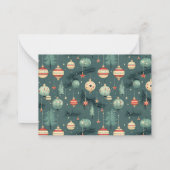 モノグラムのクリスマスお礼メッセージ ノートカード (裏面)