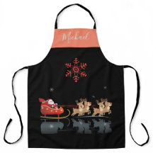 モノグラムのクリスマスと新年おめでとう！ギフトサンタ