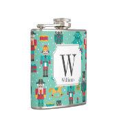 モノグラムのクリスマスのフェスティバルのくるみ割り フラスク (右)