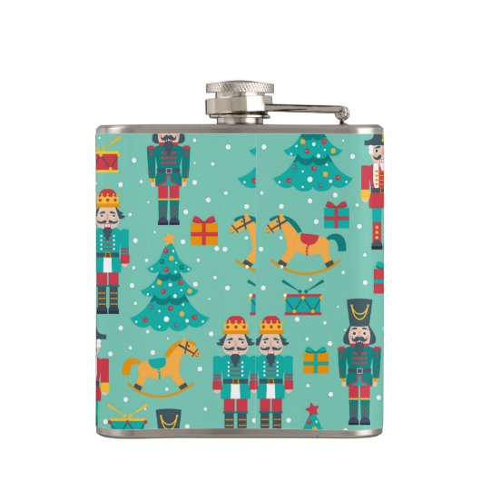 モノグラムのクリスマスのフェスティバルのくるみ割り フラスク (裏面)