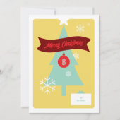 モノグラムのクリスマスアイコンのクリスマスカード シーズンカード (正面)