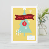 モノグラムのクリスマスアイコンのクリスマスカード シーズンカード (スタンド正面)