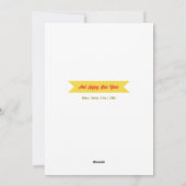 モノグラムのクリスマスアイコンのクリスマスカード シーズンカード (裏面)