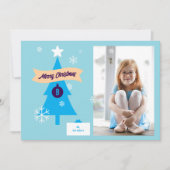 モノグラムのクリスマスアイコン写真クリスマスカード シーズンカード (正面)