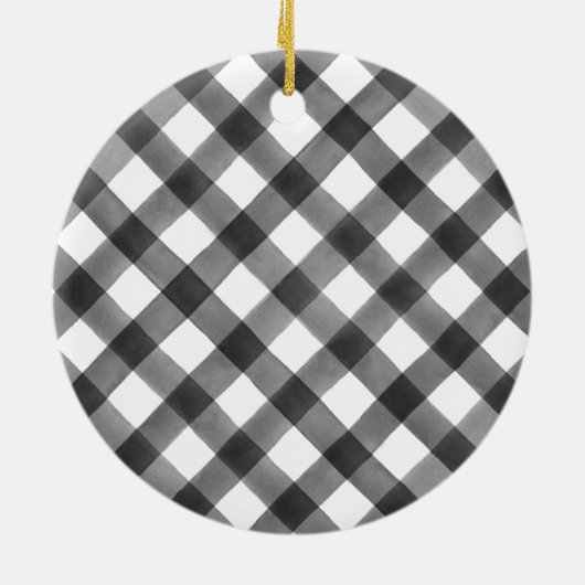 モノグラムのクリスマスツリーオーナメント セラミックオーナメント (裏面)