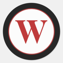 モノグラムのクリスマス封筒用シール ラウンドシール