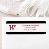 モノグラムのクリスマス差出人住所ラベル ラベル (インサイチュ)