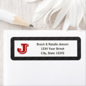 モノグラムのクリスマス差出人住所ラベル ラベル (インサイチュ)