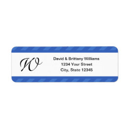 モノグラムのクリスマス差出人住所ラベル ラベル