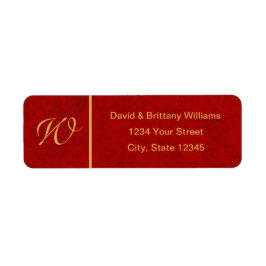 モノグラムのクリスマス差出人住所ラベル ラベル