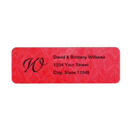 モノグラムのクリスマス差出人住所ラベル ラベル