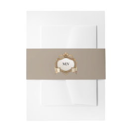 モノグラムのクレスト ベリーバンド 招待状ベリーバンド
