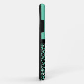 モノグラムのクローバーミントヒョウの斑点 Case-Mate iPhoneケース (裏面/右)