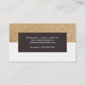 モノグラムのグリッターの名刺のテンプレート 名刺 (裏面)