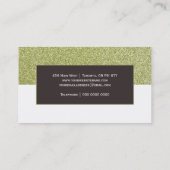 モノグラムのグリッターの名刺のテンプレート 名刺 (裏面)