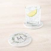 モノグラムのグリ素朴ンセージ葉リース コースター (側面)