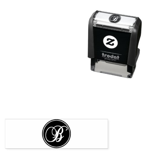 モノグラムのゴム印（文字B） セルフインキングスタンプ (インサイチュ)