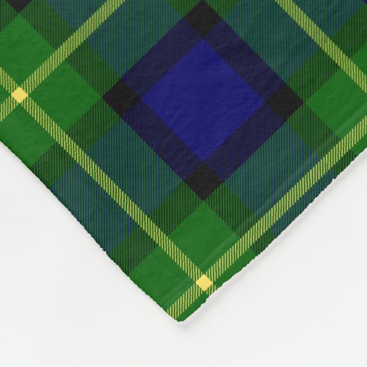 モノグラムのゴードンのタータンチェック フリースブランケット (角)