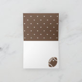 モノグラムのサッカーフットボール ウェディング サンクス サンキューカード (内部)