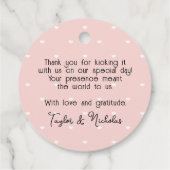 モノグラムのサッカーボール結婚ありがとう フェイバータグ (裏面)