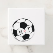 モノグラムのサッカーボール結婚ありがとう フェイバータグ (インサイチュ)