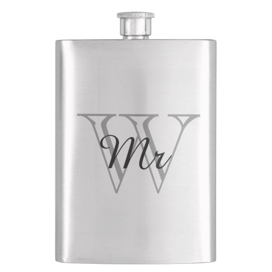 モノグラムのシックなFLASK_ "氏" フラスク (正面)