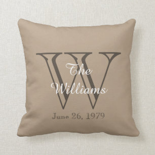モノグラムのシックなPILLOW_FAMILYの名前 クッション