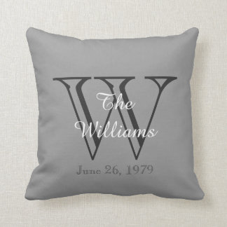 モノグラムのシックなPILLOW_FAMILYの名前 クッション