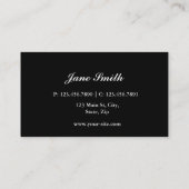 モノグラムのシマウマのプリントの美容師の美容院 名刺 (裏面)