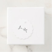 モノグラムのシンプルな黒と白の結婚式 フェイバータグ (インサイチュ)