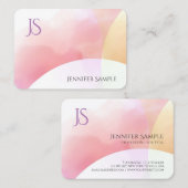 モノグラムのシンプルエレガントモダンカラフルトレンディー 名刺 (正面/裏面)