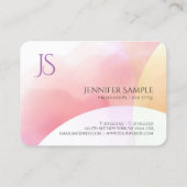 モノグラムのシンプルエレガントモダンカラフルトレンディー 名刺 (裏面)