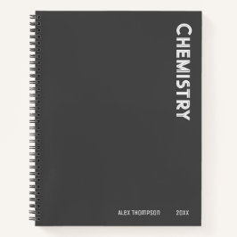 モノグラムのシンプル化学ダークグレー ノートブック