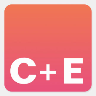 モノグラムのシール スクエアシール