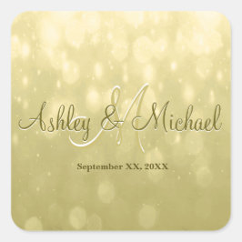 モノグラムのシール |黄色の金ゴールド スクエアシール