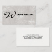 モノグラムのスクリプト |シンプル 予約カード (正面/裏面)