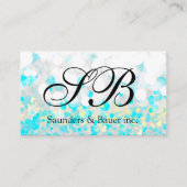 モノグラムのスクリプト |バブル 名刺 (正面)