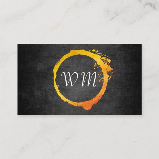 モノグラムのスクリプト 名刺 (正面)