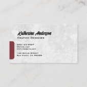 モノグラムのスクリプト |木製ボード 名刺 (裏面)