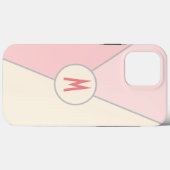 モノグラムのスタイリッシュピンク Case-Mate iPhoneケース (裏面 (横))