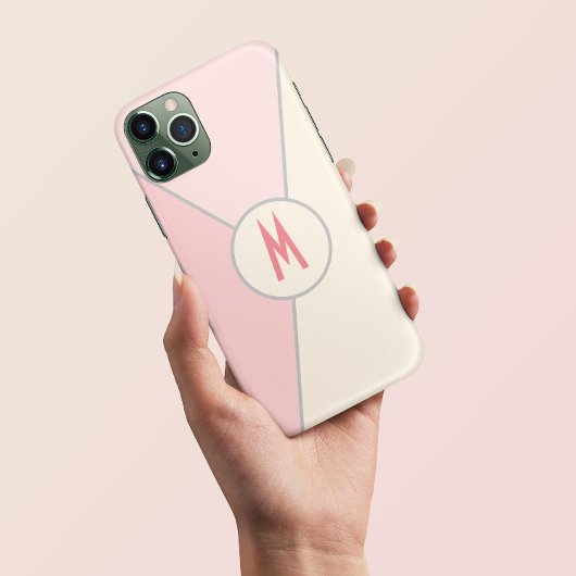 モノグラムのスタイリッシュピンク Case-Mate iPhoneケース