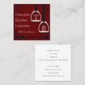 モノグラムのスターアップアイロンズダークレッド騎馬団 スクエア名刺 (正面/裏面)